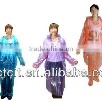 Various styles disposable waterproof pe rain coat