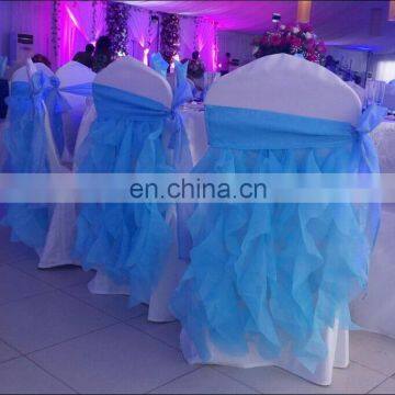 Chiavari Chair Banquet Blue Organza Curly Willow Chair Sash