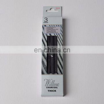 Box-Packed Thick Round Willow Charcoal Stick Sketch Painting Charcoal