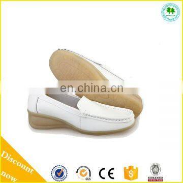 2015 New Design White Leather Nurse Shoes White Lace Up Nurse Shoes photo-2