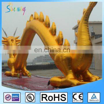 Custom Golden Nylon Attractive Inflatable Dragon, Giant Inflatable Dragon photo-6