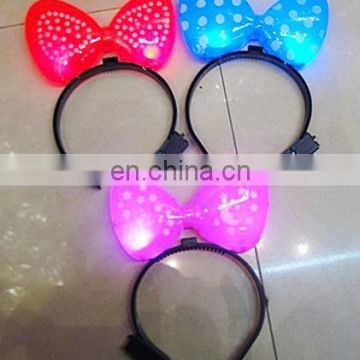 cheap party plastic LED flashing lighted Mickey Minnie ear headband PH-0054