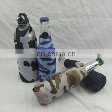 Custom Factory Price Foldable Manufacture Printed Upright Zipper Beer Fashion Design Hanging Plastic Rubber Cup Holder