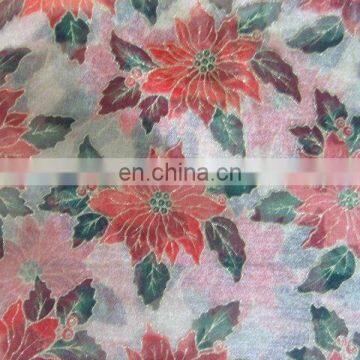 Manufacture wholesale printed organza christmas pattern