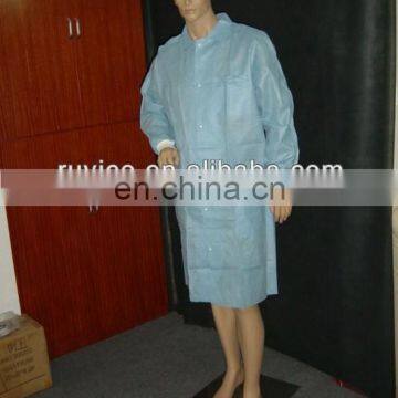 Cheap Disposable Nonwoven Lab Coat without pocket