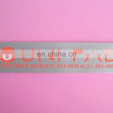 Uni-Fab Customer Service Sign Aluminum Plate