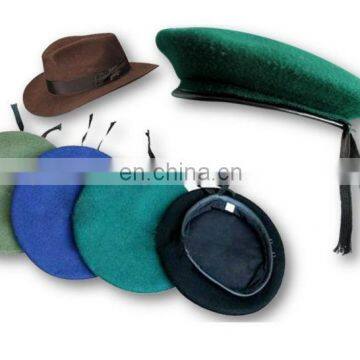 100% wool felt beret cap wear in winter for airline or railway or hotel