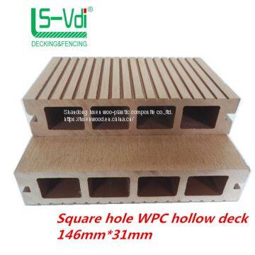 anti crack traditional wpc hollow decking