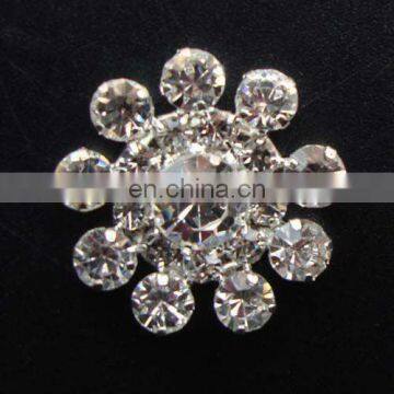 2013 fashion round sparkly rhinestone flower button