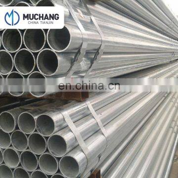 BS1387/ASTM Construction material galvanized ERW steel pipes