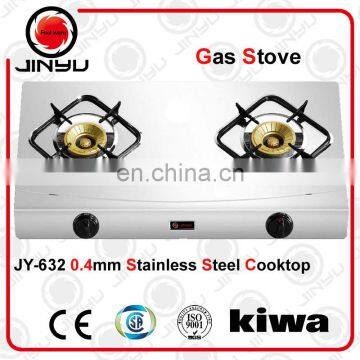 sales hot 2 burner 0.4mm stainless steel cooktop kitchen appliance gas stove/gas cooker