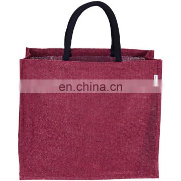 Reusable eco shopping grocery jute tote bag