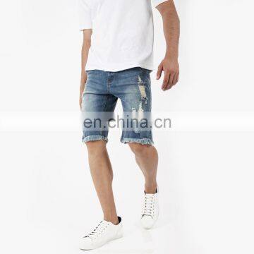 DiZNEW Manufacturers Wholesale Ripped Straight Half Pants Shorts Jeans Men photo-3