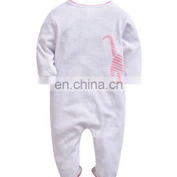2017 Wholesale Autumn Winter Newborn Baby Clothes Soft Cotton Long Sleeve Toddler Baby Romper With Foot photo-4