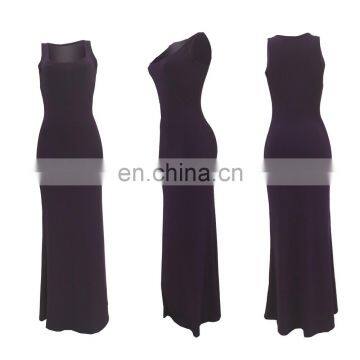 Customized Wholesales Women Fashion Loose Dresses Ladies Solid Color Sleeveless Long Dresses Summer Casual Dresses photo-5