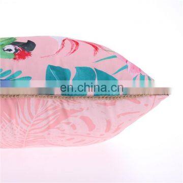 Recycling Custom Animal Toucan Printed Pillow Polyester Canvas Water Resistant Outdoor Cushion for Home Decor Sofa photo-5