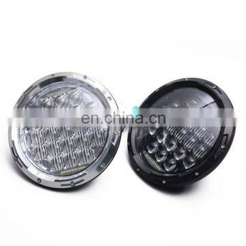 Brightest LED For Auto Car 7 inch headlight 5D high/low beam headlight 75W 7" for jeep wrangler