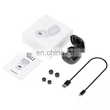 Competitive price  TW11 Wireless Earbuds Touch Control BT Earphone HD call headset TWS dual transmission