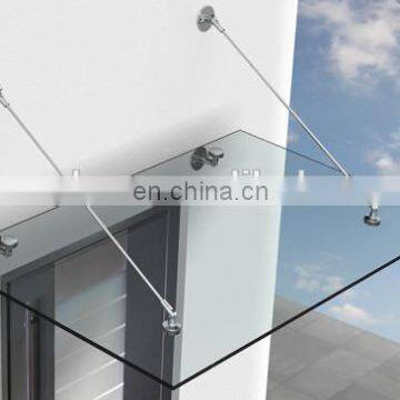 Wholesale Durable Glass Canopy Shade Awning With Stainless Steel SUS304 316 Satin Polish photo-3