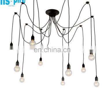 Retro design spider metal iron  chandeliers pendant light