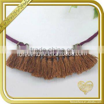 Wholesale brown graduation cap curtain silk tassels for jewelry FT-023