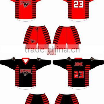 Sublimated box lacrosse jerseys shorts hoodies and socks