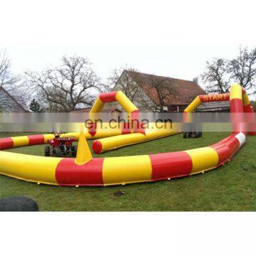 Commercial Sport Games Bumper Cars Speedway Racing Track Inflatable go Kart Zorb Ball Race Track for Sale