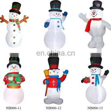 Shivering LED decorations garden yard christmas inflatable snowman with hat for sale NB006-8