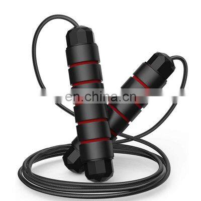 Wholesale cheap skipping rope adjustable bearing fast PVC skipping steel wire rope skipping quality jump  for training