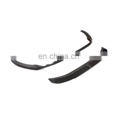 Carbon Fiber S4 Front Bumper Lip for Audi S4 B9 Type 8W A4 Sline Sport Sedan 2020 2021 2pcs/set photo-3