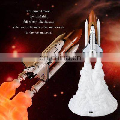 Factory Price 3D Print LED Space Shuttle Lamp Night Light For Space Lovers Rocket Lamp photo-5