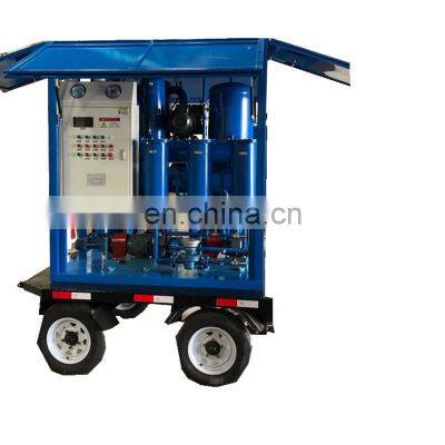 Wheel Trailer Oil Filtration Machine Transformer Oil Drying