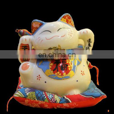 Ceramic lucky cat piggy bank maneki neko money box saving box