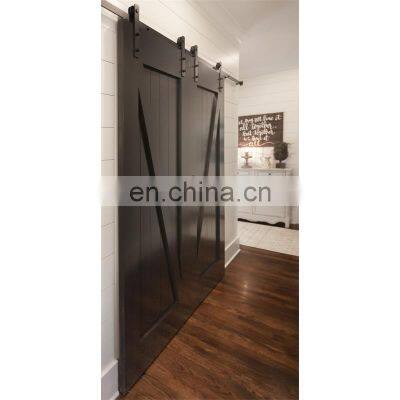 Modern interior iron sliding barn door