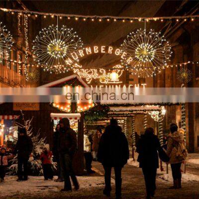 Hot Selling 480L Outside Led Merry Christmas Wedding Decoration Rechargeable Fireworks Starburst Lights
