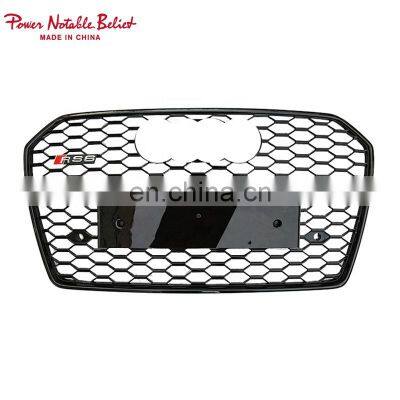 RS6 front grill for Audi A6 S6 C7.5 A6L Car accessories front bumper honeycomb grille mesh ABS Material 2016-2018