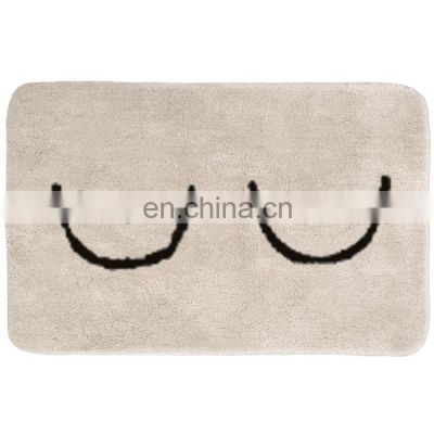 Personality design non slip bath mat home use custom design microfiber funny bath mat