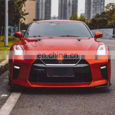 Runde Upgrade To 17+ GT-R PP Material Car Bumper Side Skirts Engine Hood Front Rear Lights Body Kit For Nissan GTR R35 2008+ photo-3