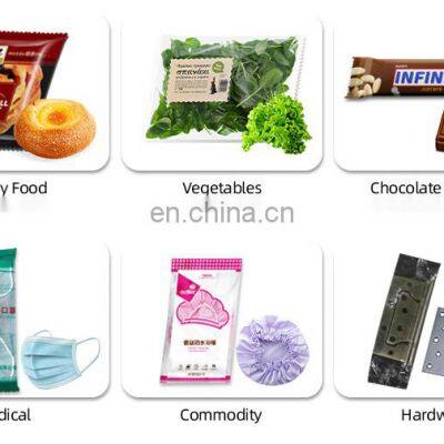 PLC Control Date Protein Bar Automatic Horizontal Wrapper Pillow Packing Machine Cookie Cake Flow Wrapping Machine