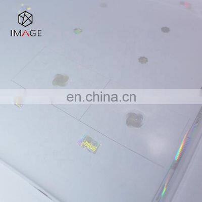 Transparent Customized Embedded Heat Laminate Holographic Overaly for PVC ID Cards photo-5