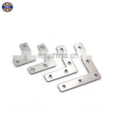 Custom Metal Stamped Flat L-Shape Corner Brace Mending Plates Bracket