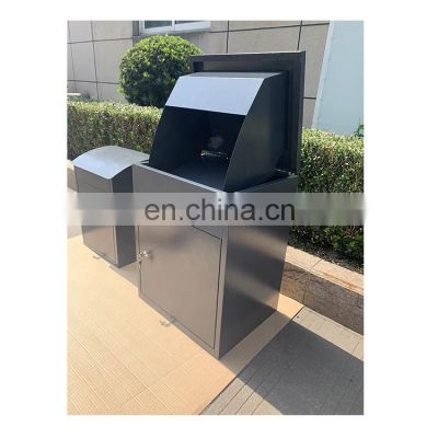 Large Metal Outdoor Apartment Waterproof Free Standing Package Box Parcel Mail Boxes Letterbox Parcel Drop Mailbox