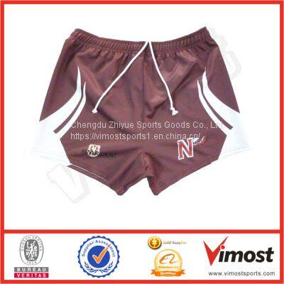Sublimation Rugby Shorts with White Strings on the Waist Customize for You