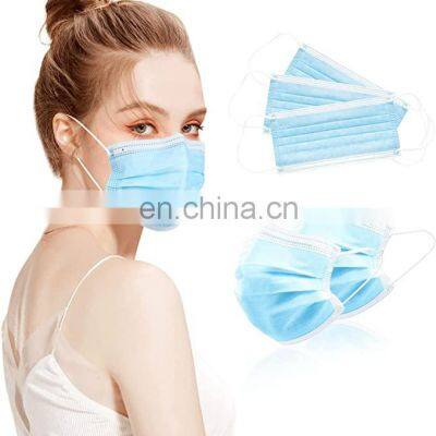 Factory Manufacturer Facemask Wholesale 3 Ply Earloop Face Mask Disposable Non Woven Medical Masks