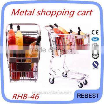 Best selling 2 tiers American supermarket trolley