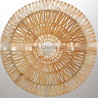 Hot Sale Wicker Rustic Pendant Lamp Handwoven Rattan Lamp Shade Japanese Style Decorative Ceiling Lights Decor High Quality