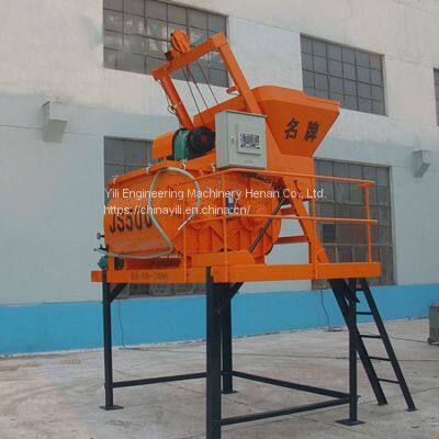 Small Manufacturing Machines Twin Shaft Cement 0.5m3 Concrete Mixer photo-3