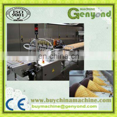 Factory Genyond Semi Automatic Rotary Ice Cream Cone Filling Equipment Ice Cream Cup Filling Sealing Covering Machine photo-5