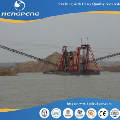 China Heavy-Duty 120m3/T Chain Bucket Iron Dredger for High-Performance Sludge Removal