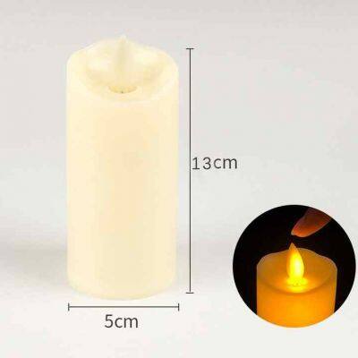 LED Electric Flameless Candle Light Flickering Plastic Pillar Taper Tealight Candles Festival Wedding Celebration Decoration photo-4
